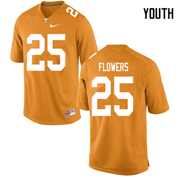 Youth #25 Trevon Flowers Tennessee Volunteers College Football Jerseys Sale-Orange